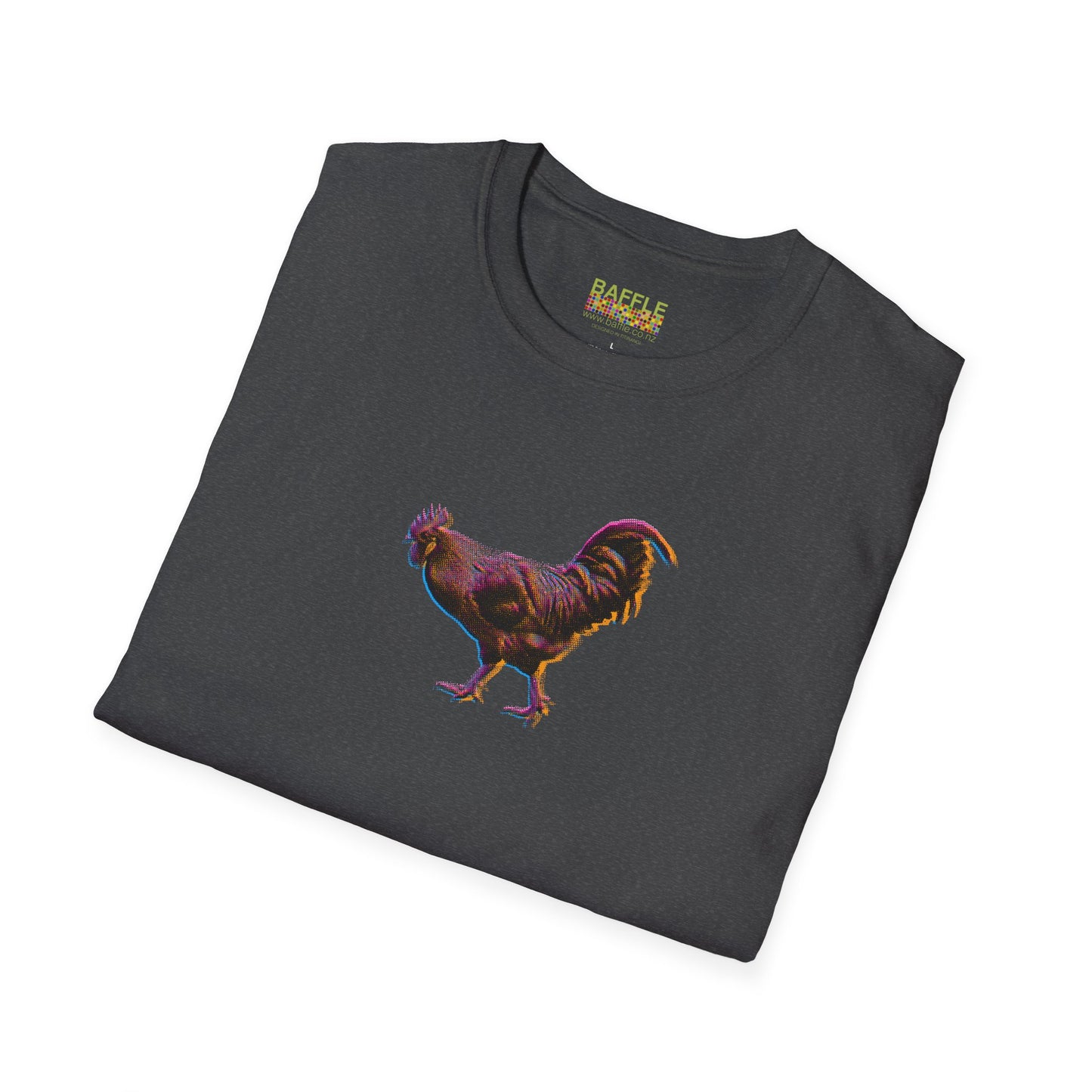 TITIRANGI ROOSTER HALF TONE BLUR - DARK - Gildan 64000 Graphic Tee