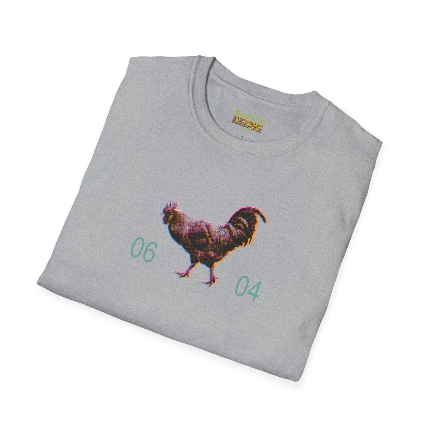 0604 ROOSTER HALF TONE BLUR - DARK - Gildan 64000 Graphic Tee