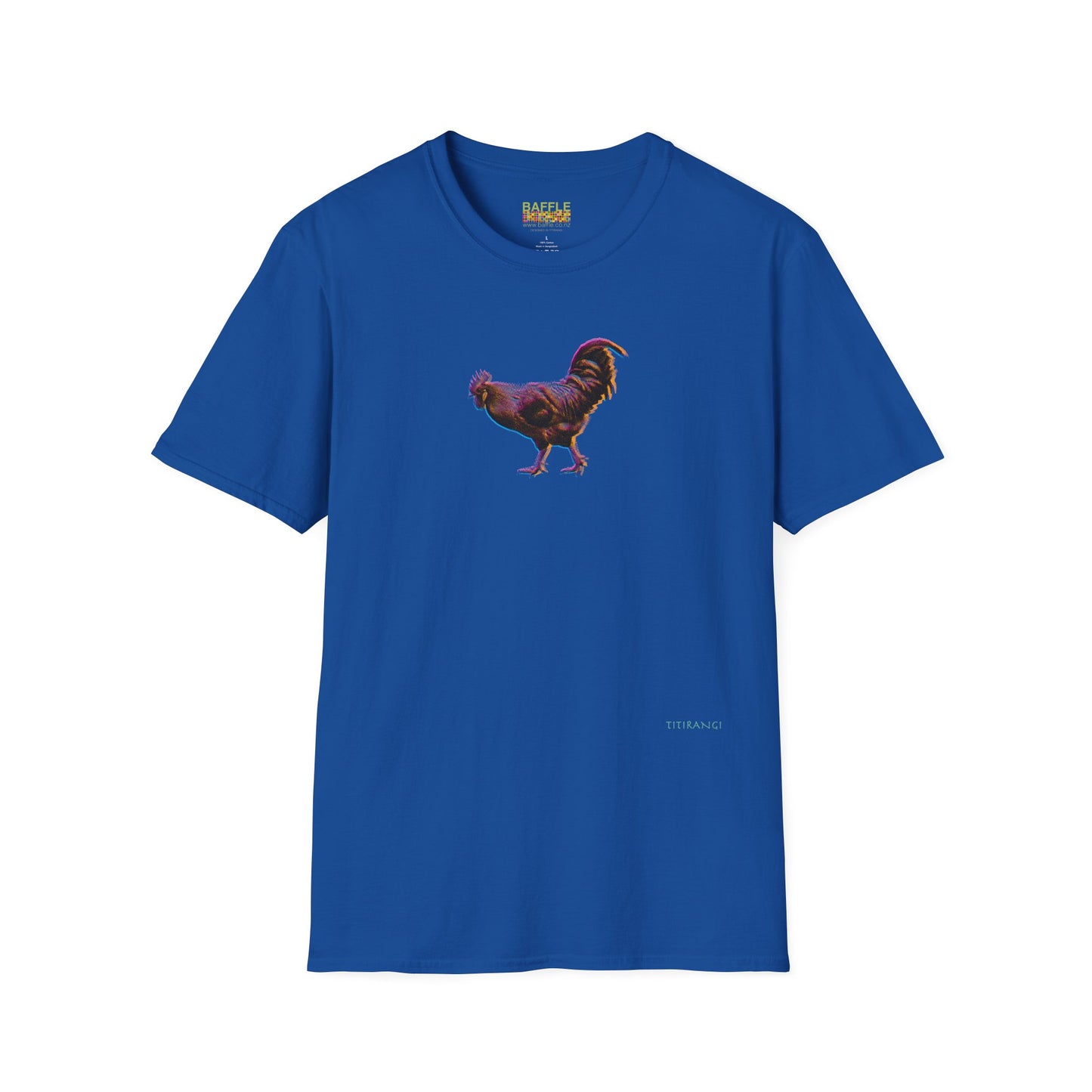 TITIRANGI ROOSTER HALF TONE BLUR - DARK - Gildan 64000 Graphic Tee