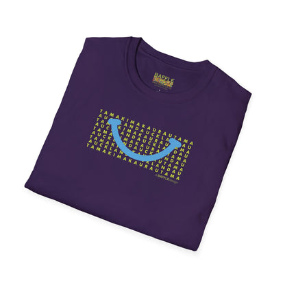 NEW - TAMAKI MAKAURAU / AUCKLAND SMILE LIGHT BLUE - Gildan 64000 Graphic Tee