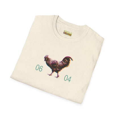 0604 ROOSTER HALF TONE BLUR - DARK - Gildan 64000 Graphic Tee