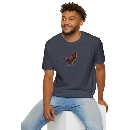 TITIRANGI ROOSTER HALF TONE BLUR - DARK - Gildan 64000 Graphic Tee