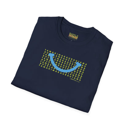 NEW - TAMAKI MAKAURAU / AUCKLAND SMILE LIGHT BLUE - Gildan 64000 Graphic Tee