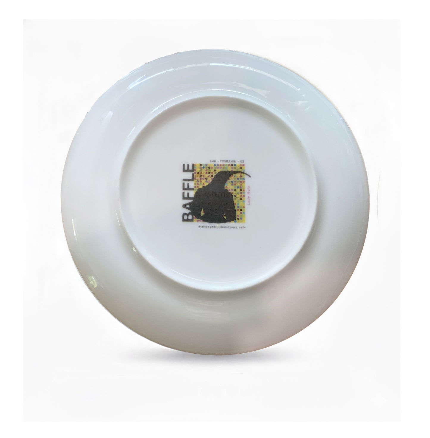 Lady Huia - 16 cm small side plate - Stamped Titirangi  - Bone China