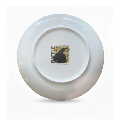 Lady Huia - 16 cm small side plate - Stamped Titirangi  - Bone China