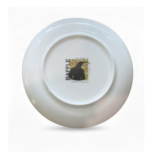 Lady Huia - 16 cm small side plate - Stamped Titirangi  - Bone China