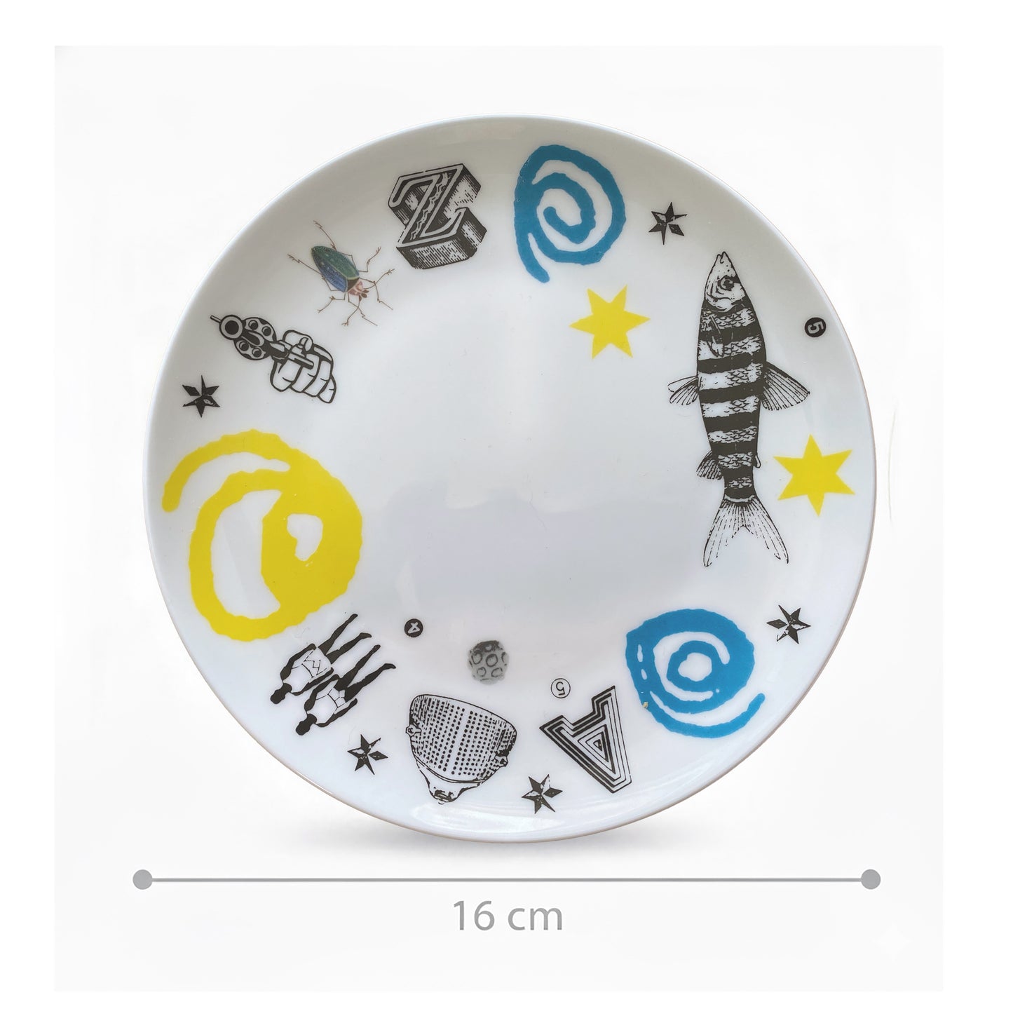 Manic Montage - small side plate - 16 cm - Bone China