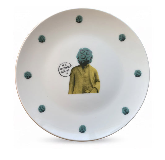 On Your Head Be It - 19 cm small side plate - Stamped Titirangi - Bone China