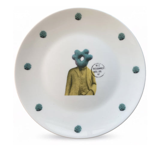 On Your Head Be It - 19 cm small side plate - Stamped Titirangi - Bone China