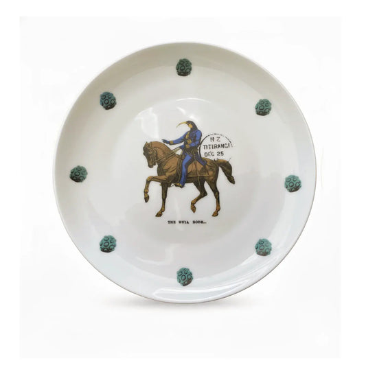 The Huia Rode... - 16 cm small side plate -   Stamped Titirangi  - Bone China