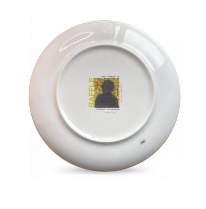 On Your Head Be It - 16 cm small side plate -  Stamped Titirangi  - Bone China