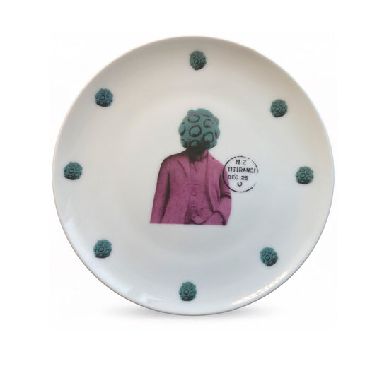 On Your Head Be It - 16 cm small side plate - Stamped Titirangi - Bone China
