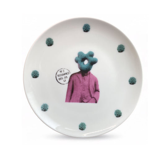 On Your Head Be It - 16 cm small side plate - Stamped Titirangi - Bone China